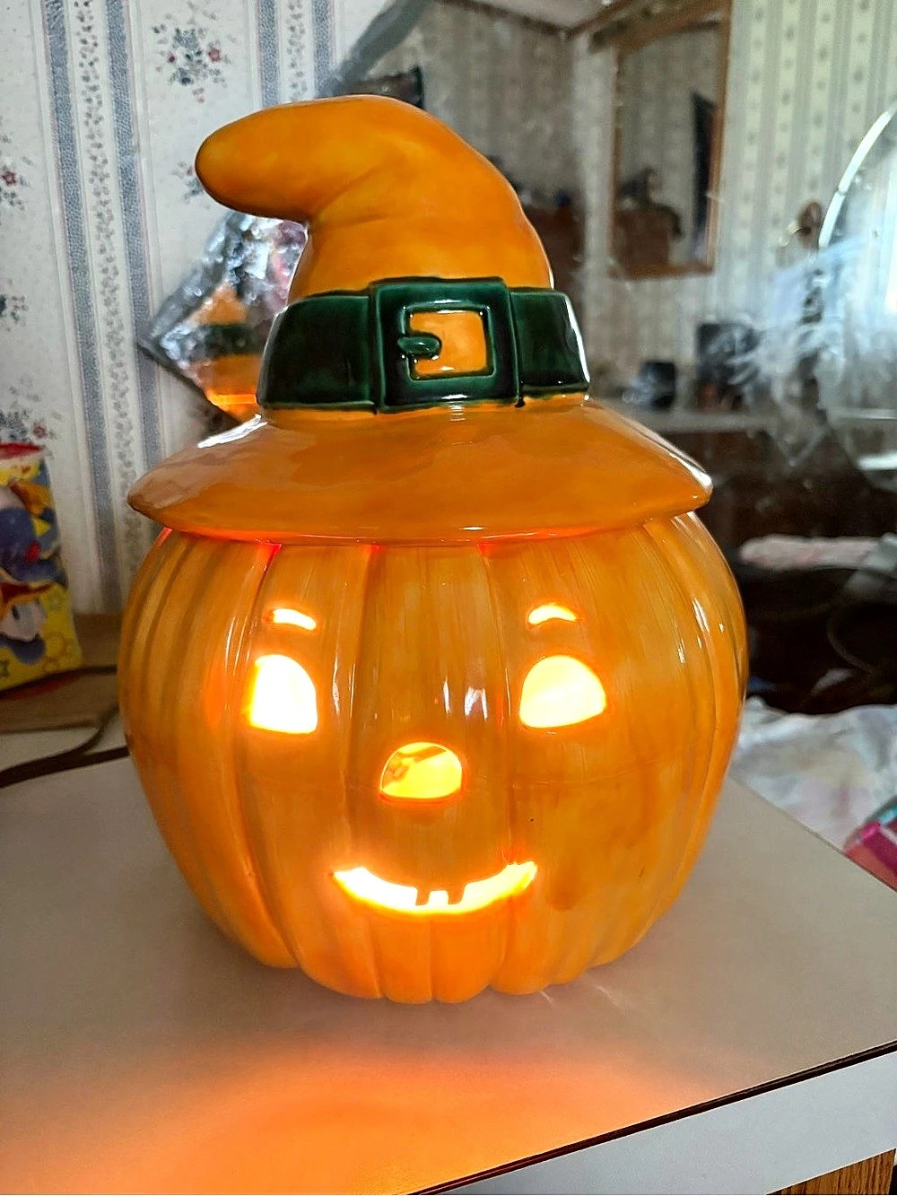 Scioto Molds Pumpkin lantern Ceramic Halloween Decor